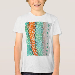 Camiseta Padrão de Triângulo Colorido Único & Citações