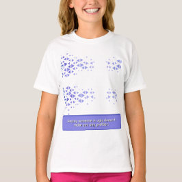 Camiseta Padrão de Triângulo Colorido Único & Citações