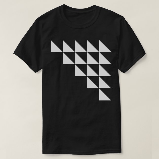 Camiseta padrão de triângulos (Frente do Design)