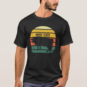Camiseta Padrão de Vaca da Vida de Moo da Fazenda