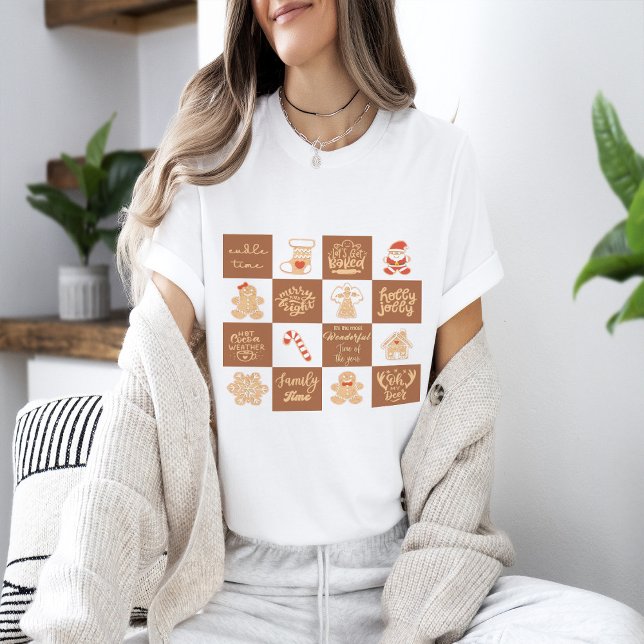 Camiseta Padrão de Verificação de Biscoitos de Gingerpão (Criador carregado)