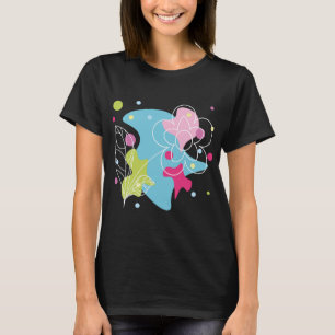 Camiseta Padrão de vetor de tendência de uma flor de verão 