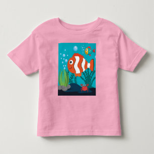 Camiseta Padrão de vida marinha personalizado Peixe Carangu