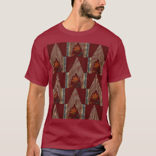 Camiseta Padrão Deco Com Flor E Espiro