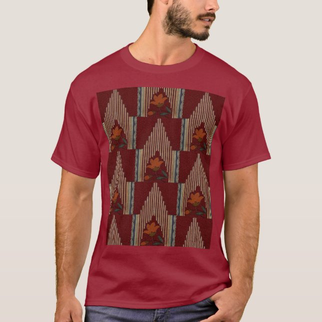 Camiseta Padrão Deco Com Flor E Espiro (Frente)