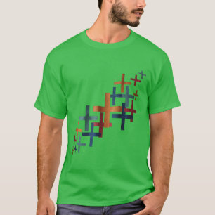 Camiseta Padrão Diagonal Abstrato Mais