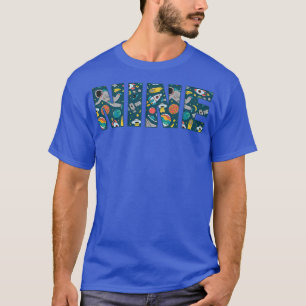 Camiseta Padrão do Astronauta Espacial Cinto, 9º aniversári