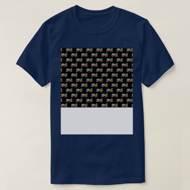 Camiseta Padrão do Bombeiro Dino Fire (Frente do Design)