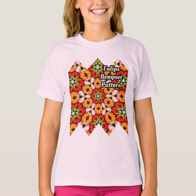 Camiseta Padrão do Buquê Tulips (Frente)