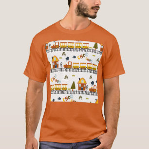 Camiseta Padrão do Choo Choo Train Boy para Crianças Pequen