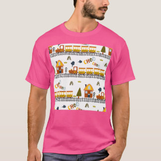 Camiseta Padrão do Choo Choo Train Boy para Crianças Pequen