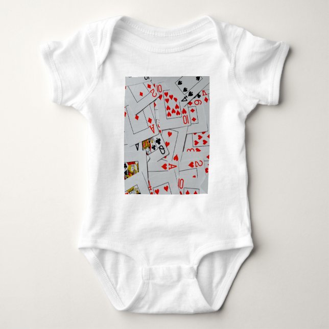 Camiseta Padrão Do Deck Of Scatter Playing Cards (Frente)