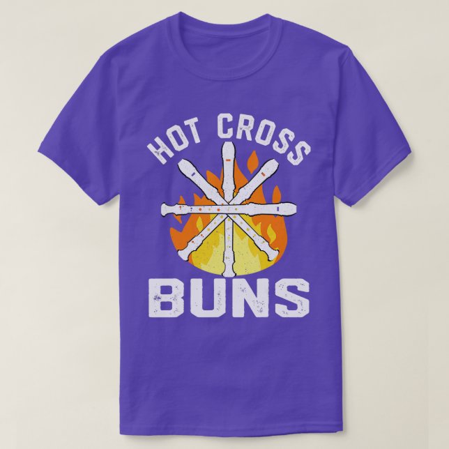Camiseta Padrão Do Gravador Hot Cross Buns Para O Pai Vin (Frente do Design)