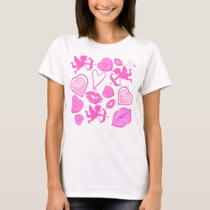 Camiseta Padrão do Namorados rosa