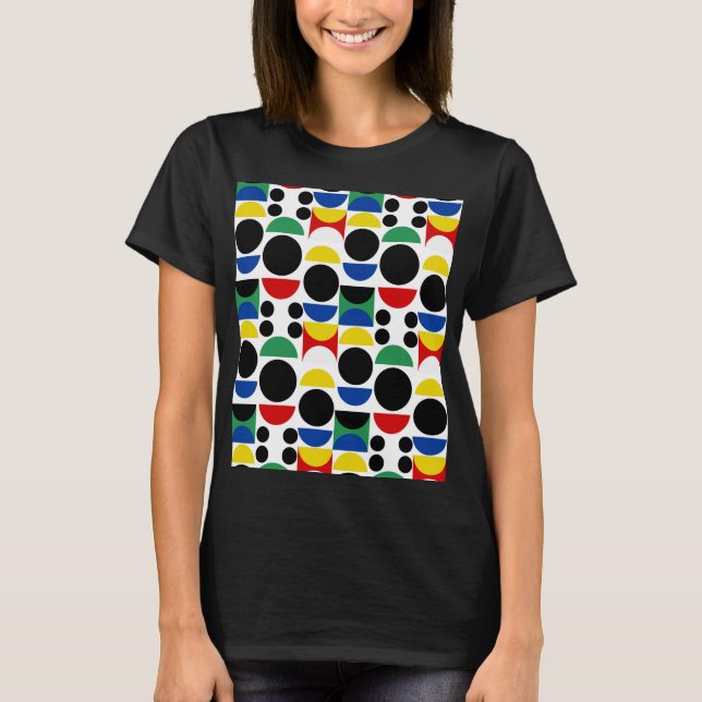 Camiseta Padrão do século de Médio Bauhaus escandinavo (Frente)