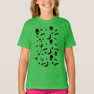 Camiseta Padrão do tema da alienígena
