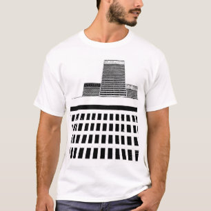 Camiseta Padrão do Windows do Office Hi-Rise em Preto e Bra