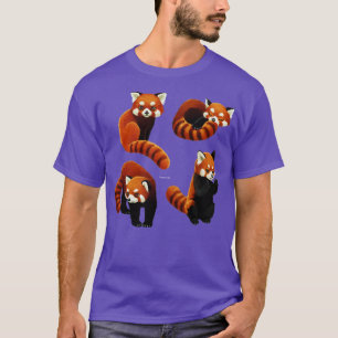 Camiseta Padrão dos Pandas Vermelhos