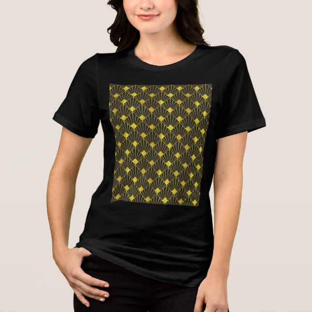 Camiseta Padrão Dourado retrorreflector (Frente)