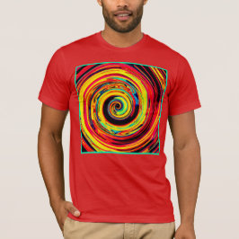 Camiseta Padrão Espiral Colorido Brilhante