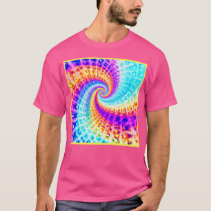 Camiseta Padrão Espiral Do Arco-Íris