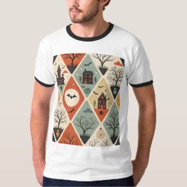 Camiseta Padrão fantasma escuro