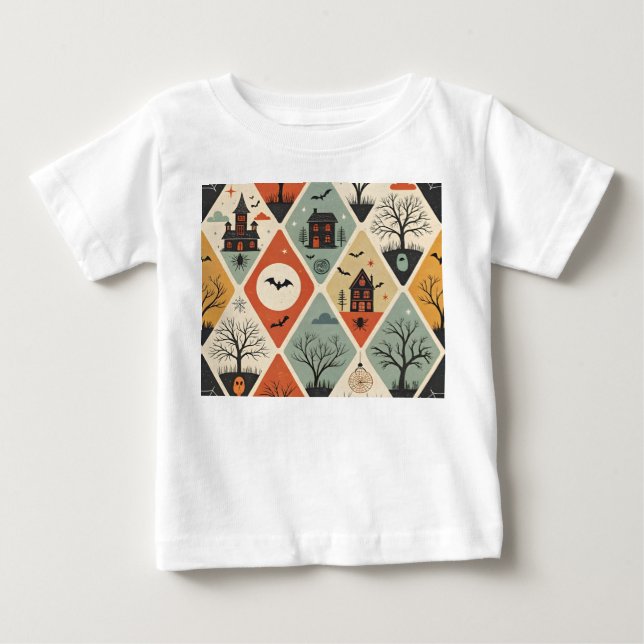 Camiseta Padrão fantasma escuro (Frente)