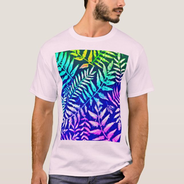 Camiseta Padrão Fern Colorido (Frente)