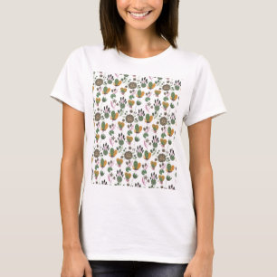 Camiseta Padrão Floral Bonito