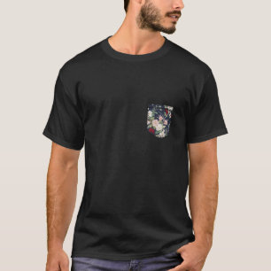 Camiseta Padrão Floral Clássico Flores Vintage Minimalista