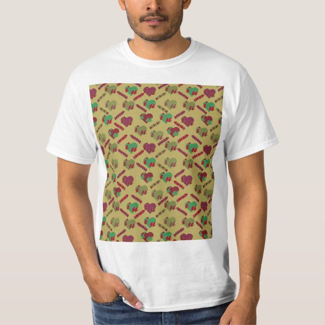Camiseta Padrão Floral Colorido (Frente)