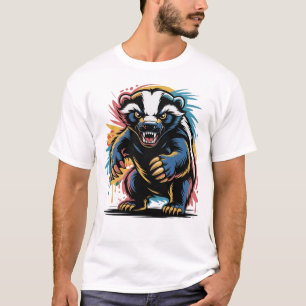 Camiseta Padrão Floral Colorido – Ilustração Vetorial Plana