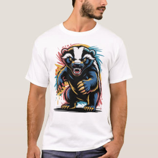 Camiseta Padrão Floral Colorido – Ilustração Vetorial Plana