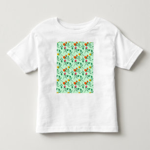 Camiseta Padrão floral com flores rosa coloridas