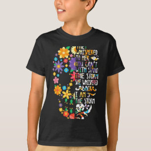Camiseta Padrão Floral de Flor de Cabeça de Caveira de Açúc