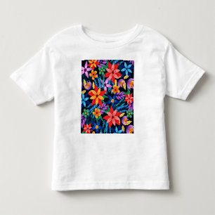 Camiseta Padrão Floral Exótico Colorido-68578