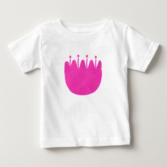Camiseta Padrão floral fofo de fundo (Frente)