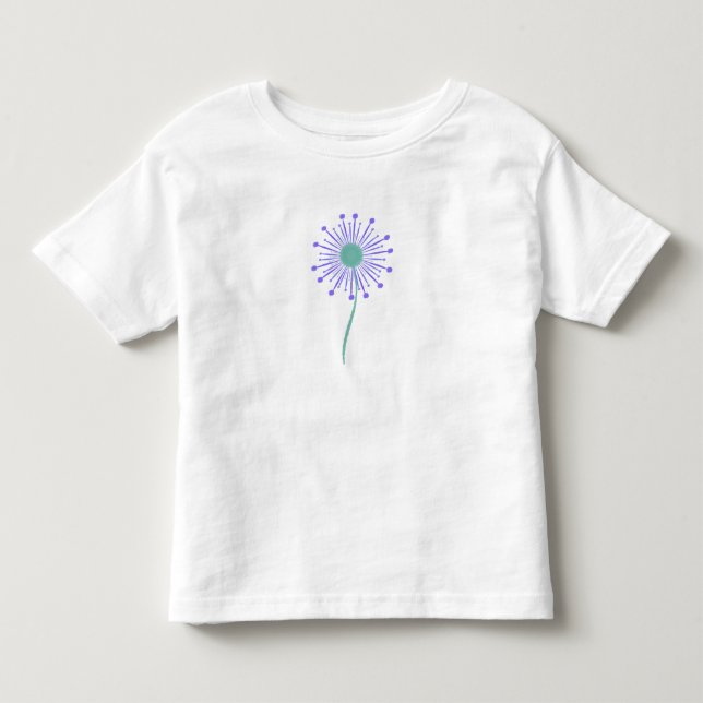 Camiseta Padrão floral fofo de fundo (Frente)