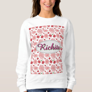 Camiseta Padrão floral personalizado e customizado em aquar