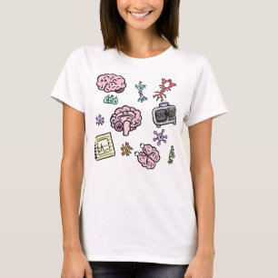 Camiseta Padrão Fofo de Neurociência