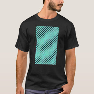 Camiseta Padrão Geométrico Aqua e B do Polkadot Pequeno, de