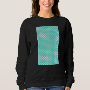 Camiseta Padrão Geométrico Aqua e W do Polkadot, de 1980