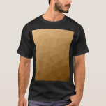 Camiseta Padrão geométrico de gradiente castanho claro<br><div class="desc">Camiseta geométrica moderna elegante para qualquer um. O padrão geométrico brilhante do gradiente castanho claro triangular brilhante ombre. Malha geométrica triangular com design de gradiente ombre.</div>