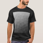 Camiseta Padrão Geométrico de Gradiente da cinza<br><div class="desc">Camiseta geométrica moderna elegante para qualquer um. Malha geométrica moderna,  elegante e legal Triângulo,  com gradiente de cinza branco preto.</div>