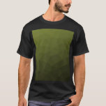Camiseta Padrão geométrico de malha verde-azeitona do exérc<br><div class="desc">O padrão geométrico do gradiente verde do exército triangular. Matiz verde de azeitona para soldados,  camo. Imita paisagens militares naturais,  resistência,  resistência,  resiliência. Os tons de terra conectam-se à natureza,  de terra. Simboliza o legado militar,  a utilidade exterior.</div>