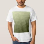 Camiseta Padrão geométrico de malha verde-claro do exército<br><div class="desc">O padrão geométrico do gradiente verde do exército triangular. Malha geométrica triangular com gradiente verde-cinza claro e escuro. militar,  exército,  padrão,  ombre,  malha,  triângulos,  geometria,  geometria,  gradiente,  legal,  triângulo,  verde</div>