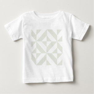 Camiseta Padrão Geométrico do Deco Cubo da Cinza Pálida