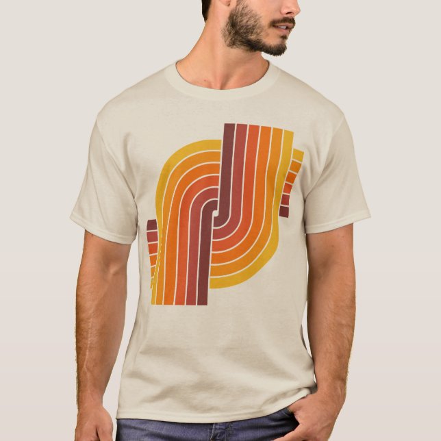 Camiseta Padrão Geométrico do Estilo de Imagem Retroativa d (Frente)