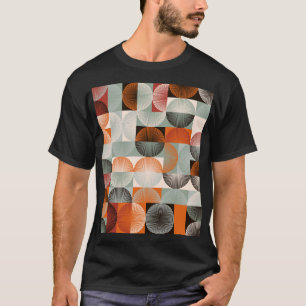 Camiseta Padrão geométrico do século médio, colorido abstra