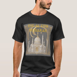 Camiseta Padrão Geométrico Eid Al Fitr Tshirt Para Homens